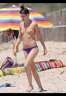 Spanish actress Ursula Corbero topless on a beach Spanish actress Ursula Corbero topless on a beach