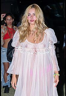Addison Rae see through to tits at Coachella in Indio