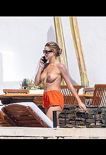 Brooks Nader sunabthing topless while celebrates Valentine's Day in Los Cabos