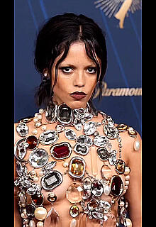 Jenna Ortega in a nearly naked top - September 14, 2025