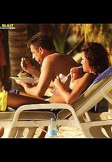 Laura Prostamo topless on a beach paparazzi shost