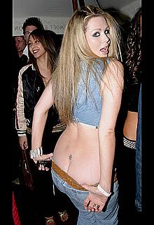 Nicola McLean ass crack and cleavage at Zoo Magazine Party