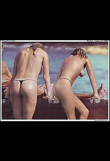 Penny Lancaster topless paparazzi collage