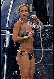 Rita Ora & Lady Mary Charteris in bikini on a yacht in Ibiza - August 11, 2026