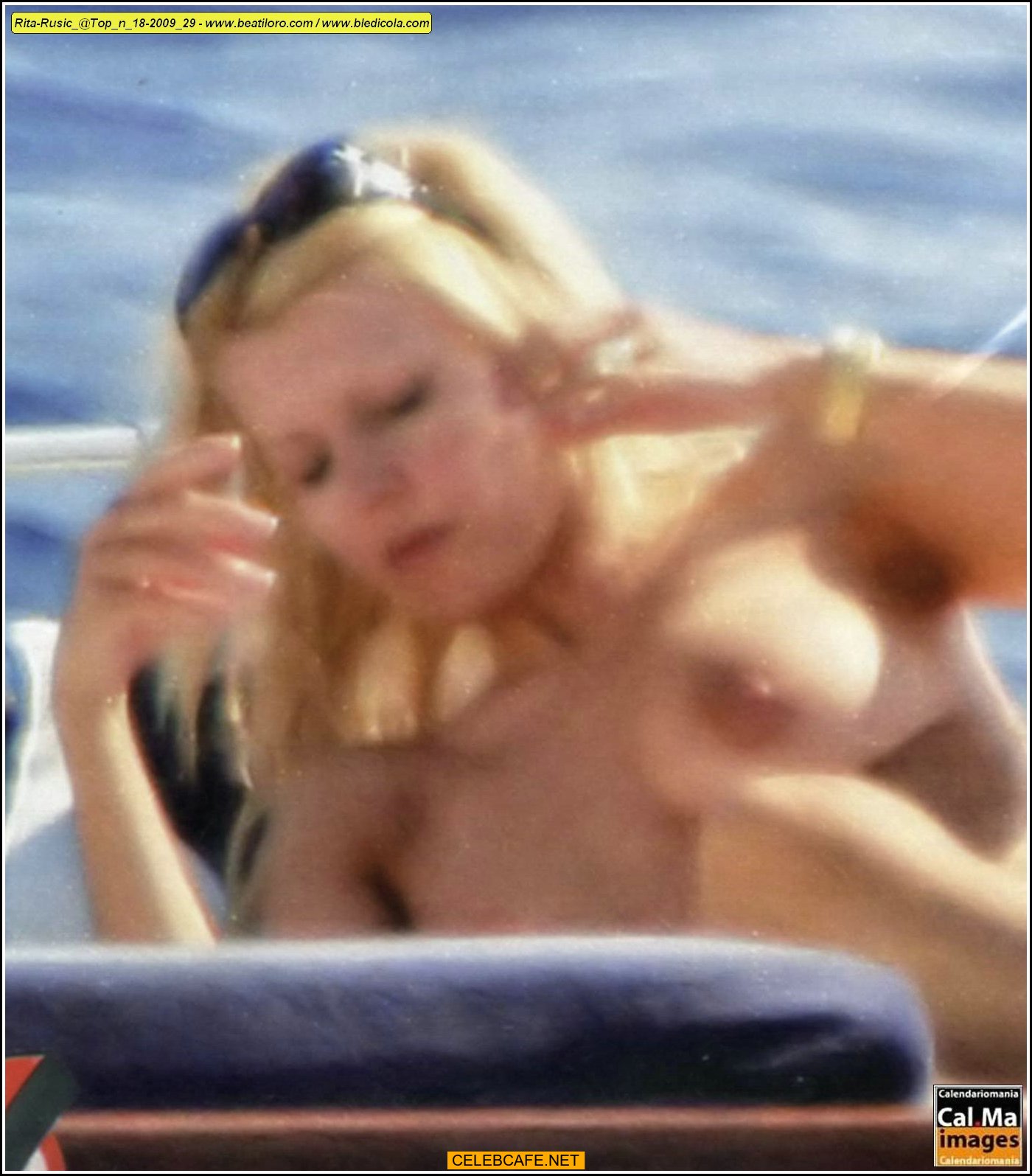 Rita Rusic full fronatl nude on a yacht.