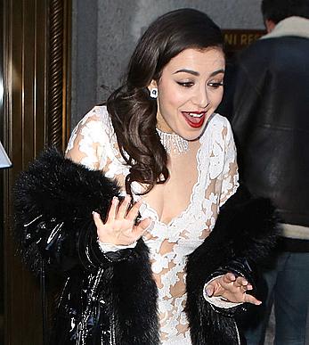 Charli XCX in see through dress at 2014 Billboard Women In Music Luncheon