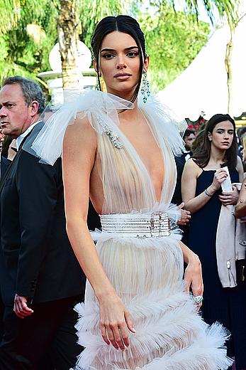 Kendall Jenner in see through dress at Girls Of The Sun premiere in Cannes