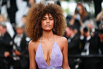 Tina Kunakey sexy cleavage at Cannes Film Festival