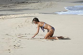 Alessandra Ambrosio wearing a bikini in St Barts