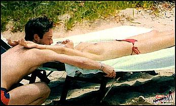 Alexandra Borio sunbathing topless