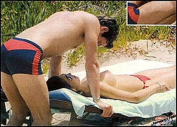 Alexandra Borio sunbathing topless