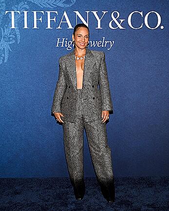 Alicia Keys braless at Tiffany & Co. Celebrates the Launch of Blue Book 2025 Sea of Wonder
