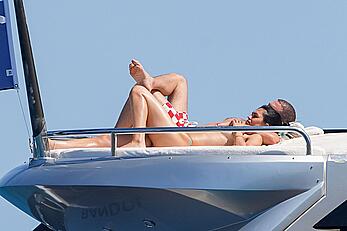 Amelia Gray Hamlin sunbathing topless on a yacht in Saint-Tropez - June 28, 2026