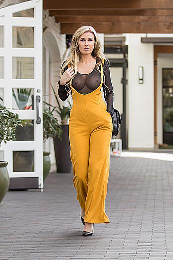 Ana Braga in sheer see through top