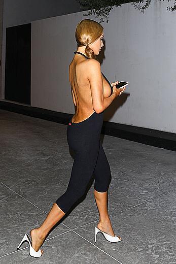 Bianca Censori sideboob while steps out in daring outfit for movie night in Panorama City
