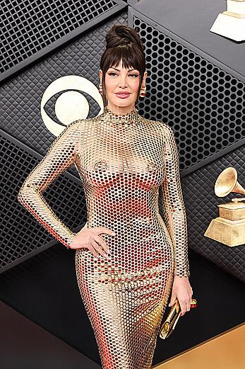 Bleona Qereti see through to boobs at 68th Grammy awards in LA - February 01, 2026