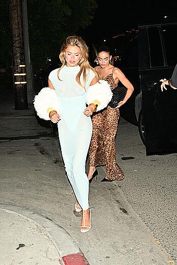 Brooks Nader in see through dress arrives to a Los Angeles Party