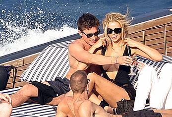 Brooks Nader nipple slip during a beach day in Capri, Italy - August 12, 2026