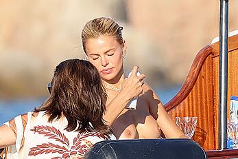Brooks Nader goes topless in front of her parents while on holiday in Sardinia - August 09, 2026