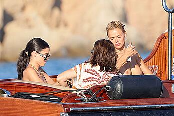 Brooks Nader goes topless in front of her parents while on holiday in Sardinia - August 09, 2026