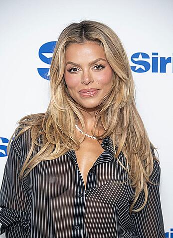 Brooks Nader leggy and braless in sheer blouse visits the SiriusXM Studios