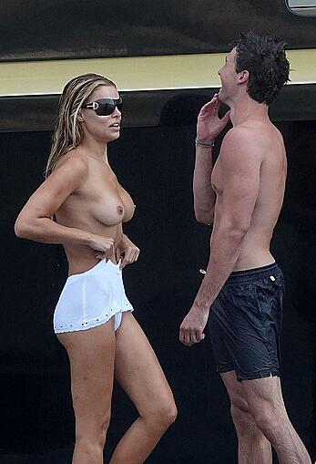 Brooks Nader topless on a yacht in Positano, Italy - August 27, 2026