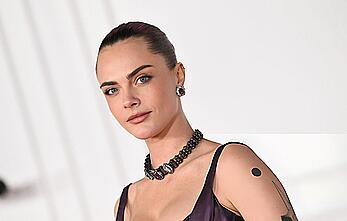 Cara Delevingne cleavage at the Wuthering Heights Premiere in LA
