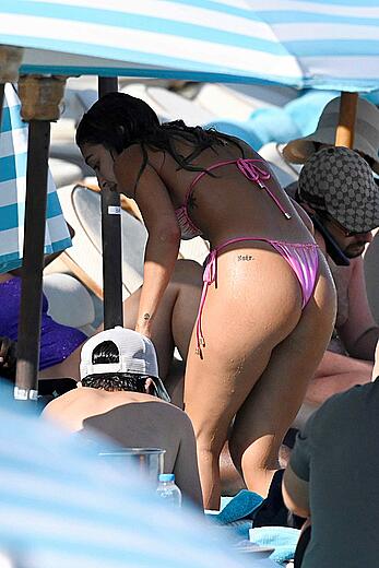Chantel Jeffries in tiny pink bikini hits the beach in Mykonos - August 14, 2026