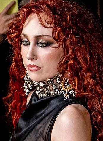 Chappell Roan braless in sheer dress at McQueen Womenswear Fall-Winter 2026-2027 show