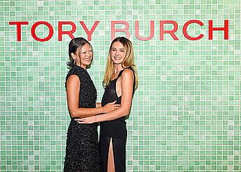Charlotte Lawrence see through to tits at Tory Burch fashion show in New York