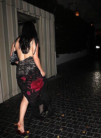 Dafne Keen suffers wardrobe malfunction arriving at Chateau Marmont after Dia De Muertos Gala