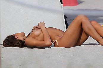 Daniela Lopez Osorio topless for photoshoot in Miami