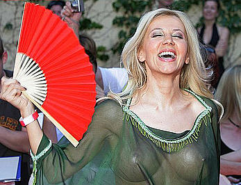 Davorka Tovilo nude boobs under see through dress