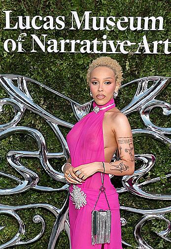 Doja Cat braless in see through dress at Lucas Museum Of Narrative Art Opening Night - September 19, 2026