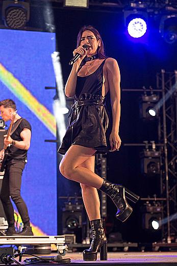Dua Lipa performs at the Wireless festival at Finsbury Park