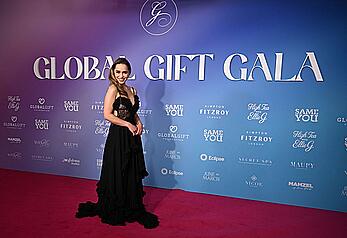 Emilia Clarke see through to nipples at 2025 Global Gift Gala London