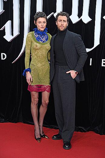 Emma Corrin brales in see through dress at Nosferatu World premiere in Berlin