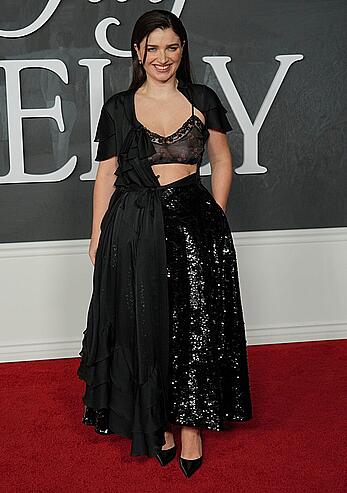 Eve Hewson see through to tits at Jay Kelly premiere in LA