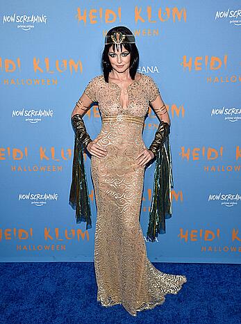 Heather Graham seethroughtotits at Heidi Klum's Halloween party in New York