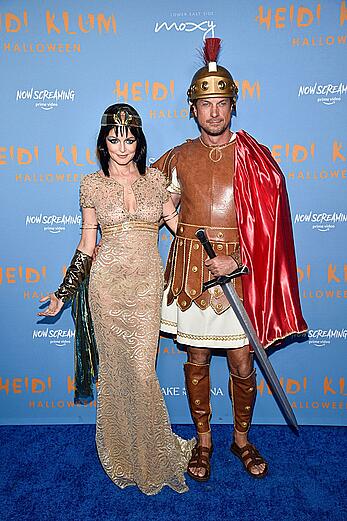 Heather Graham seethroughtotits at Heidi Klum's Halloween party in New York