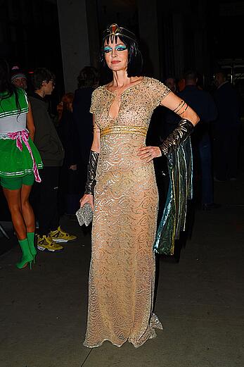 Heather Graham seethroughtotits at Heidi Klum's Halloween party in New York