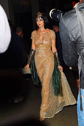 Heather Graham seethroughtotits at Heidi Klum's Halloween party in New York