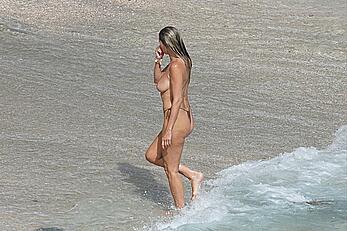 Heidi Klum topless at beach Getaway in St. Barts