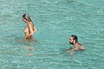 Heidi Klum topless at beach Getaway in St. Barts