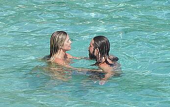 Heidi Klum topless at beach Getaway in St. Barts