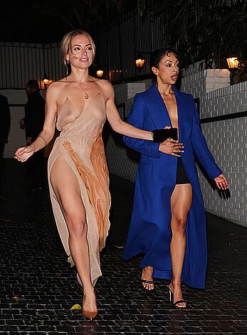 Inanna Sarkis out in see through dress in Los Angeles