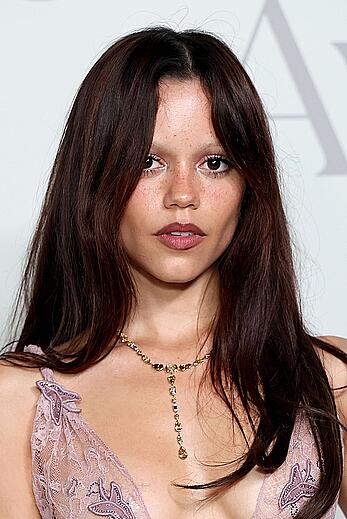 Jenna Ortega in sheer dress at the InStyle Imagemaker Awards