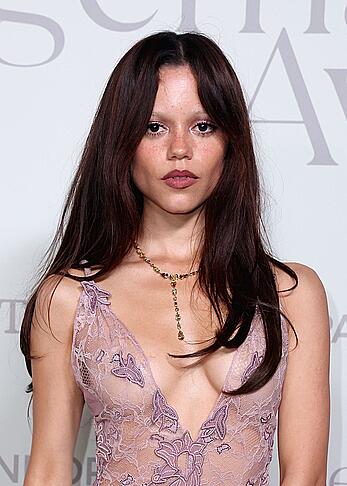 Jenna Ortega in sheer dress at the InStyle Imagemaker Awards