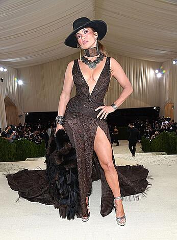 Jennifer Lopez legs and cleavage at the Met Gala at the Metropolitan Museum of Art