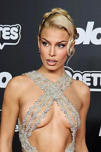 Jessica Goicoechea in see through dress at the Idolo Awards 2023 at Gran Teatro Caixabank Principe Pio